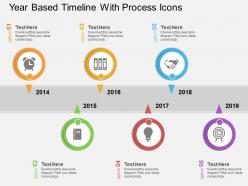 Dl year based timeline with process icons flat powerpoint design