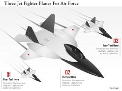Dm three jet fighter planes for air force powerpoint template