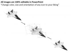 Dm three jet fighter planes for air force powerpoint template