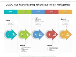 Dmaic five years roadmap for effective project management