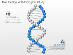 Dna design with biological study powerpoint template slide