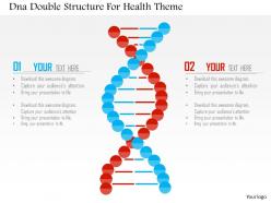 Dna double structure for health theme flat powerpoint design