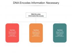 Dna encodes information necessary ppt powerpoint presentation slides templates cpb
