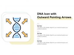 Dna icon with outward pointing arrows