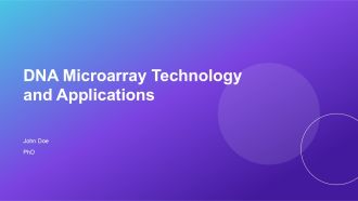 DNA Microarray Technology And Applications PPT Demonstration AT