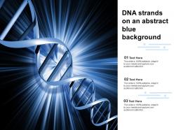 DNA Strands On An Abstract Blue Background