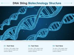 Dna string biotechnology structure