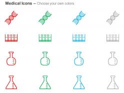Dna structure lab flask chemical reaction ppt icons graphics