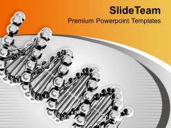 Dna structure using silver balls powerpoint templates ppt themes and graphics 0313