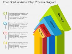 Do four gradual arrow step process diagramflat powerpoint design