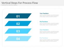 Do four vertical steps for process flow flat powerpoint design
