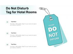 Do not disturb tag for hotel rooms