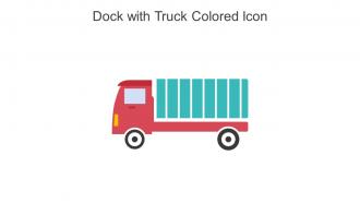 Dock With Truck Colored Icon In Powerpoint Pptx Png And Editable Eps Format