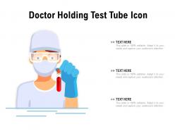 Doctor holding test tube icon