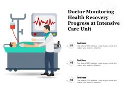 Doctor monitoring health recovery progress at intensive care unit