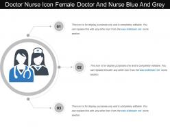 Doctor nurse icon female doctor and nurse blue and grey