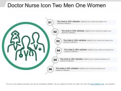 Doctor nurse icon two men one women