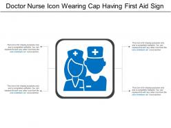 Doctor nurse icon wearing cap having first aid sign
