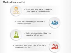 Doctor nurse midwife medical support staff ppt icons graphics