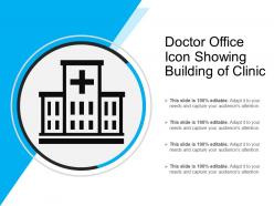 Doctor office icon showing building of clinic