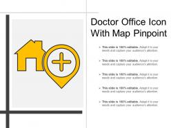 Doctor office icon with map pinpoint