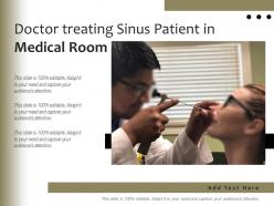 Doctor treating sinus patient in medical room