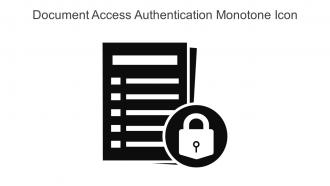 Document Access Authentication Monotone Icon In Powerpoint Pptx Png And Editable Eps Format