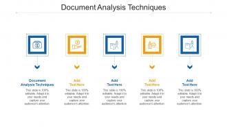Document Analysis Techniques Ppt Powerpoint Presentation Portfolio Ideas Cpb