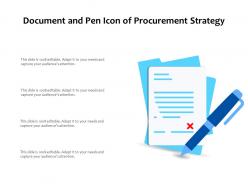 Document and pen icon of procurement strategy
