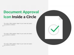 Document Approval Icon Inside A Circle