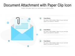 Document attachment with paper clip icon