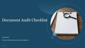 Document Audit Checklist PPT Graphics VA