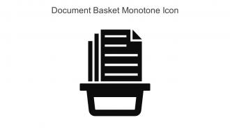 Document Basket Monotone Icon In Powerpoint Pptx Png And Editable Eps Format