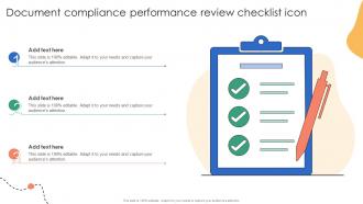 Document Compliance Performance Review Checklist Icon