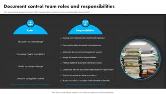 Document Control Team Roles And Responsibilities