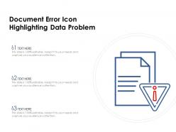 Document error icon highlighting data problem