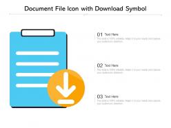 Document file icon with download symbol