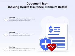 Document icon showing health insurance premium details