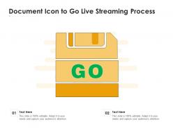 Document icon to go live streaming process