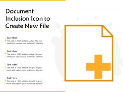 Document inclusion icon to create new file