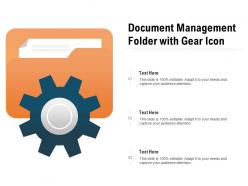 Document Management Folder With Gear Icon