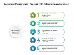 Document management process with information acquisition