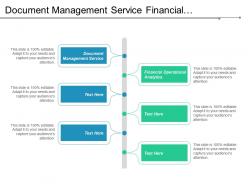 Document management service financial operational analytics marketing portfolio optimization cpb