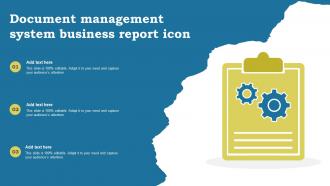 Document Management System Business Report Icon