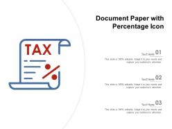 Document paper with percentage icon