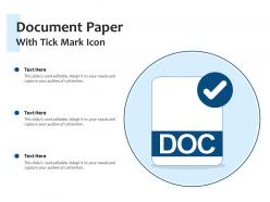 Document paper with tick mark icon