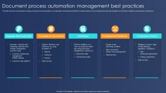 Document Process Automation Management Best Practices