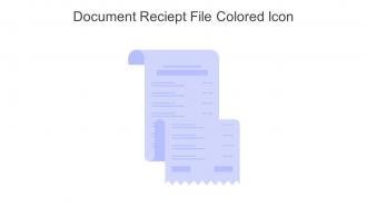 Document Reciept File Colored Icon In Powerpoint Pptx Png And Editable Eps Format