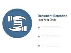 Document retention icon with circle