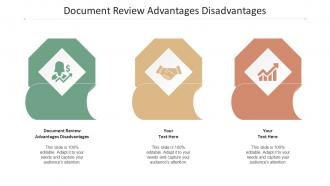 Document Review Advantages Disadvantages Ppt Powerpoint Presentation Pictures Clipart Cpb